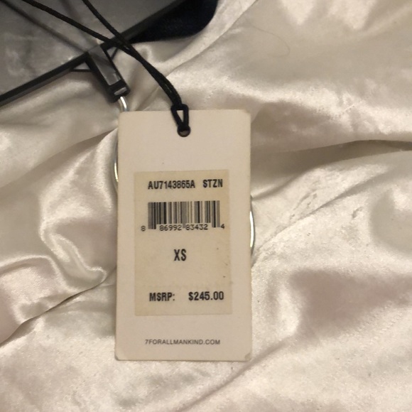 NEW 7 For All Mankind Sleeveless Dress Zip Denim - Picture 8 of 8